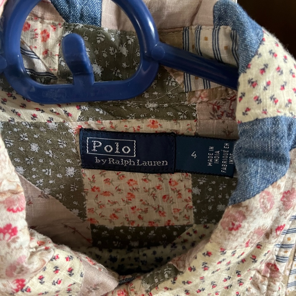 Polo Ralph Lauren Cotton Patchwork Blouse size 4 - Picture 6 of 11